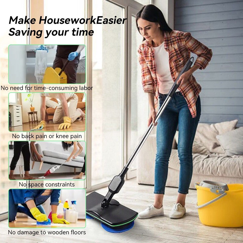 Cordless Electric Spin Mop — Rechargeable Multi-Surface Hard Floor Cleaner