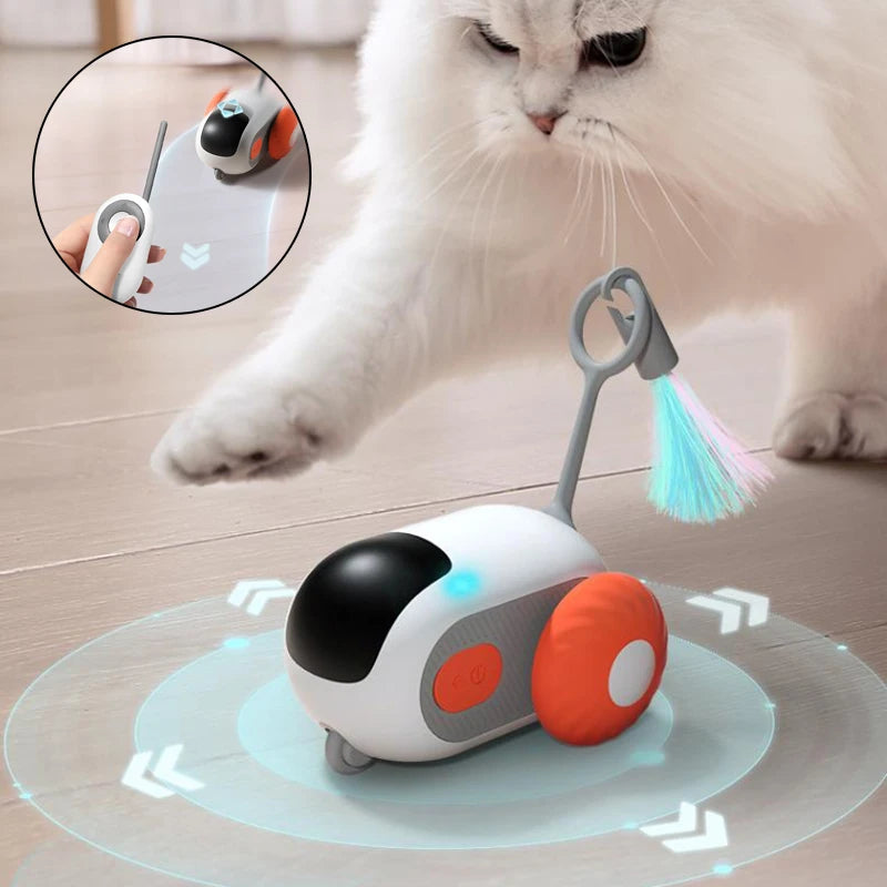 Remote Control Interactive Cat Toy Car — USB Rechargeable