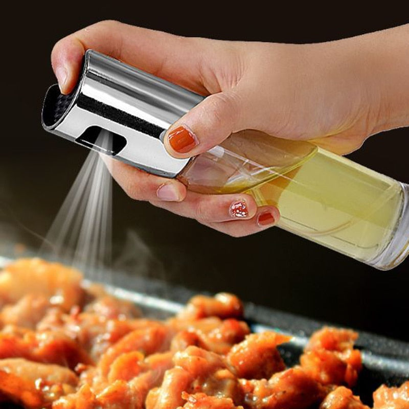 Healthy Cooking Oil Sprayer — Refillable Glass Mist Bottle