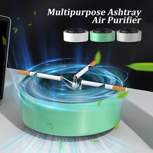 Air Purifying Ashtray — Anion Smoke Filter, Portable for Car & Home